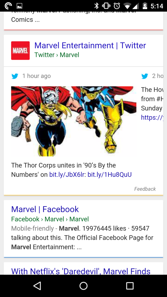 Search for Marvel