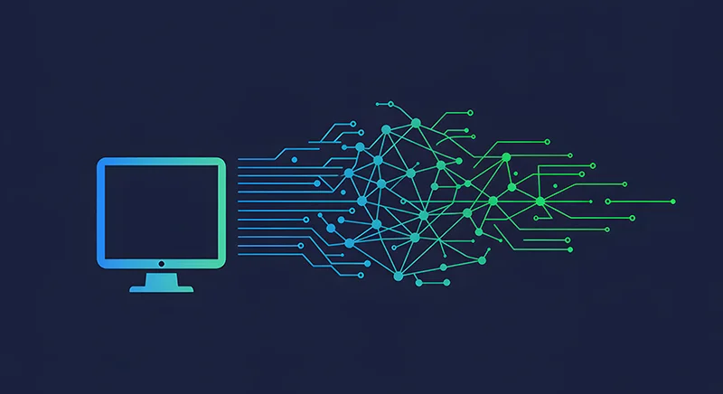 Illustration of an internet network schema 