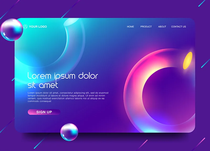 Website Landing Page Background, Modern Abstract Style 