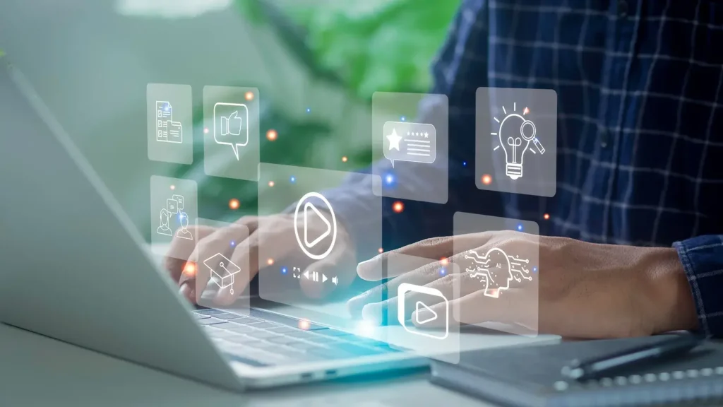 Business people use internet technology to study on tablets digital marketing ideas