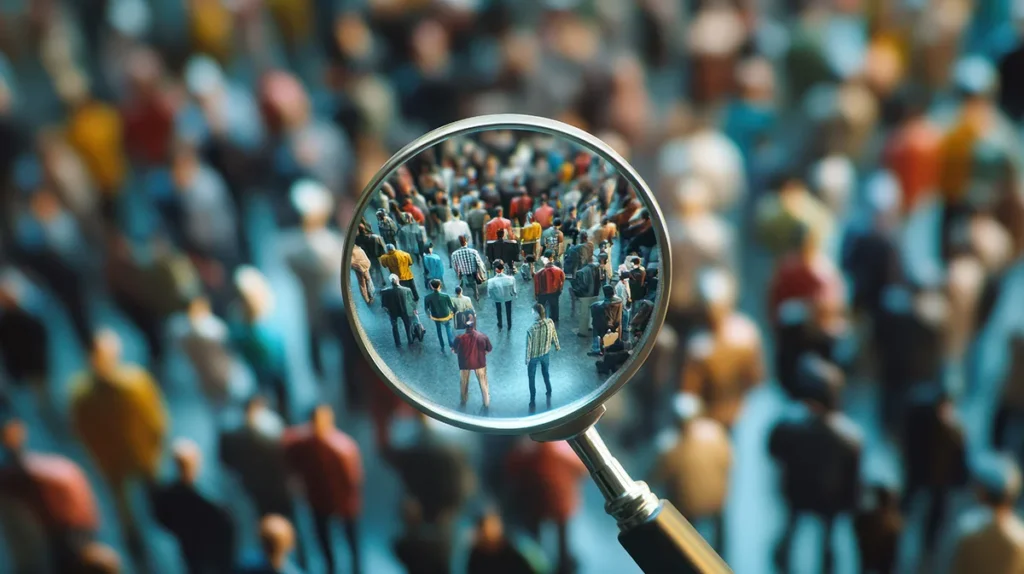 Customer research for marketing, study user behavior or analyze target group for advertising and marketing concept