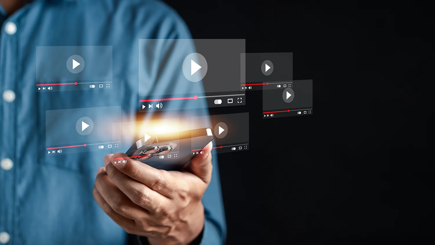 Watching video online and movie on smartphone