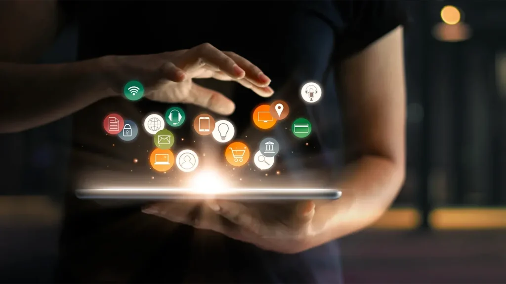 Digital online marketing commerce sale concept.
