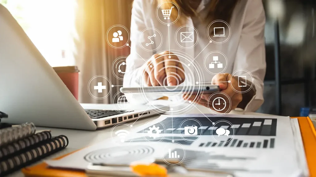 Digital marketing media in virtual screen