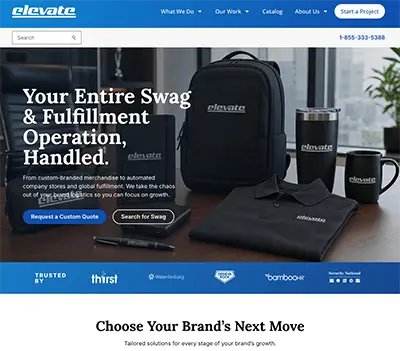 Elevate Promo website design and development