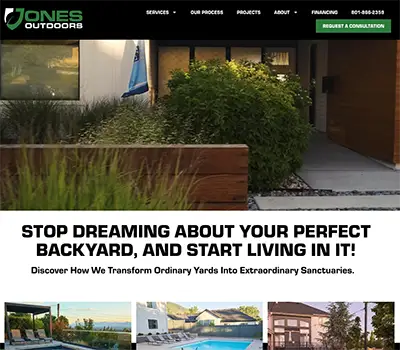 Jones Outdoors website design and development